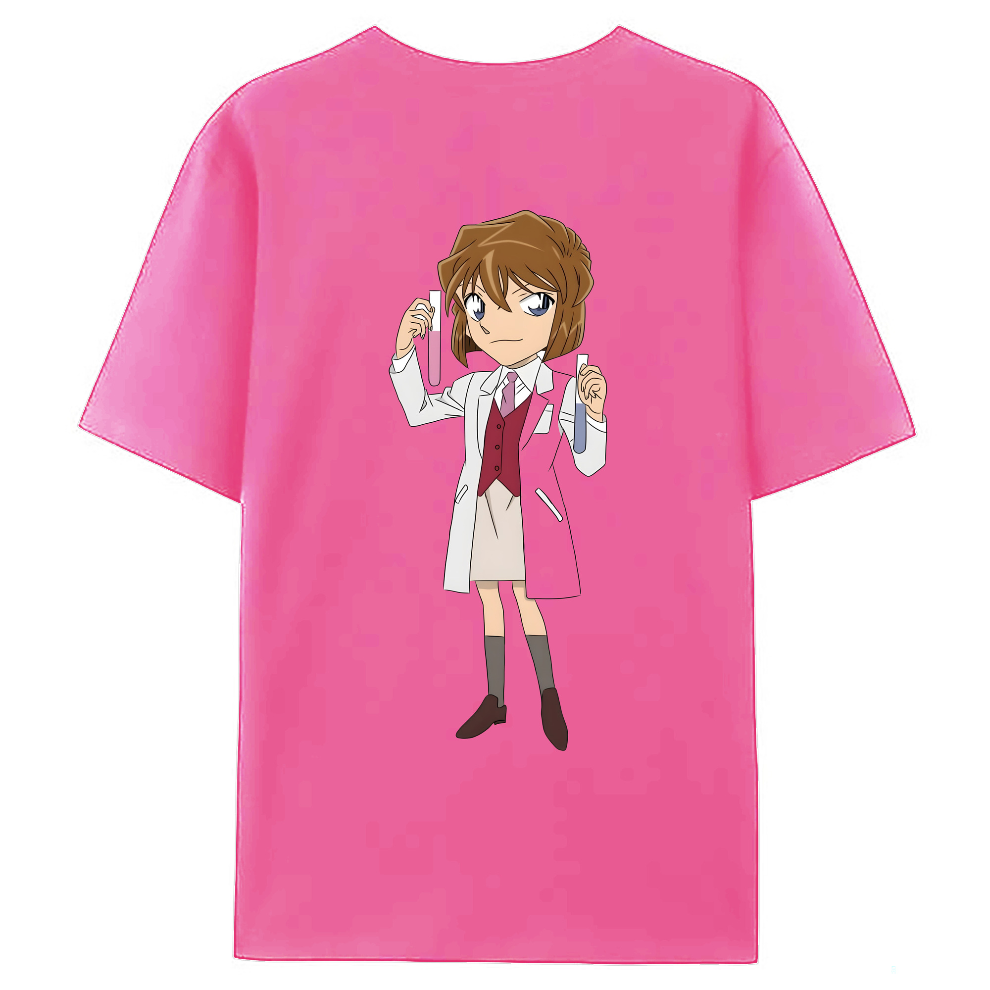 （画像用） 名探偵コナン 灰原 哀 はいばら あい Detective Conan Anita Hailey、Vi Graythorn Haibara Ai レディース半袖Tシャツ(バックプリント)